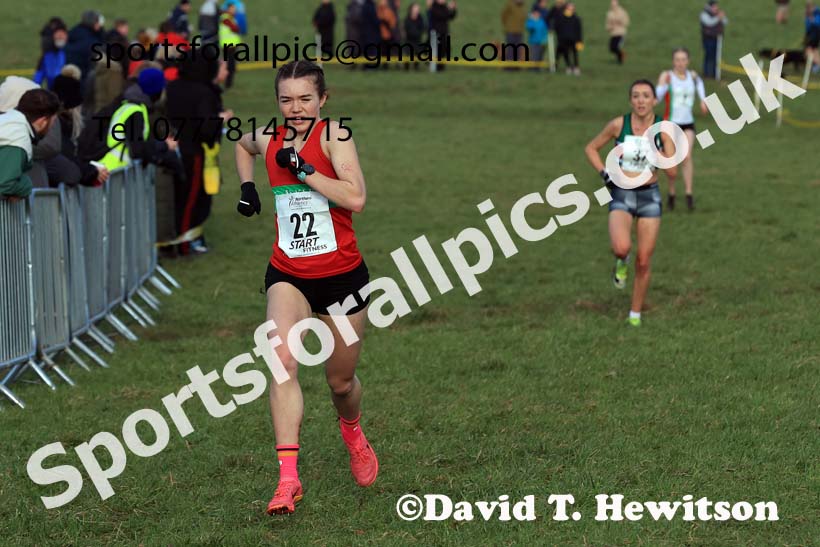 Junior Womens 2024 Northern Cross Country Champs., Sedgefield. Photo: David T. Hewitson/Sports for All Pics